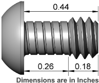 SS-100 Screw Dimensional Drawing