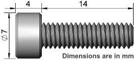 SW-AP-414-4 Screw Dimensional Drawing