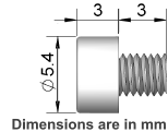 SW-STOP-2S Stop Screw Dimensional Drawing