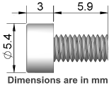 SW-STOP-2 Stop Screw Dimensional Drawing