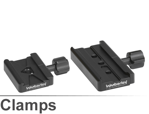 Collage of Wimberley C-12 and C-30 Quick Release Clamps